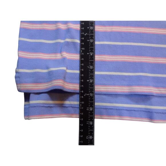 Y2K Polo Ralph Lauren Polo Shirt -Adult XL - Sky Blue Pink Small Pony Collared - Picture 9 of 10